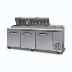 Bromic PP2370 Pizza Prep Fridge - 3  Doors - 2370mm - 12 Pans