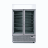 Bromic GM1100LS-NR Upright Display Fridge - 1082L - 2 Door - Flat Glass - Lightbox - Silver