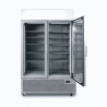 Bromic GM1100LS-NR Upright Display Fridge - 1082L - 2 Door - Flat Glass - Lightbox - Silver