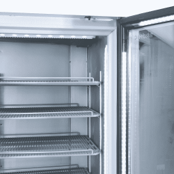 Bromic GM1100LS-NR Upright Display Fridge - 1082L - 2 Door - Flat Glass - Lightbox - Silver