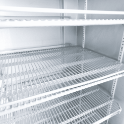 Bromic GM1100LS-NR Upright Display Fridge - 1082L - 2 Door - Flat Glass - Lightbox - Silver