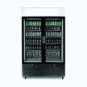 Bromic GM1100LB-NR Upright Display Fridge - 1082L - 2 Door - Flat Glass - Lightbox - Black