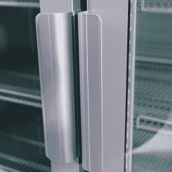 Bromic GM1100S-NR Upright Display Fridge - 1126L - 2 Door - Flat Glass - Silver