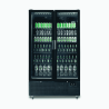 Bromic GM1100B-NR Upright Display Fridge - 1126L - 2 Door - Flat Glass - Black