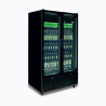 Bromic GM1100B-NR Upright Display Fridge - 1126L - 2 Door - Flat Glass - Black