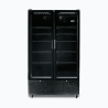 Bromic GM1100B-NR Upright Display Fridge - 1126L - 2 Door - Flat Glass - Black