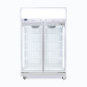 Bromic UF1000LF Upright Display Freezer - 976L - 2 Doors - Flat Glass - Lightbox