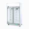 Bromic UF1000LF Upright Display Freezer - 976L - 2 Doors - Flat Glass - Lightbox