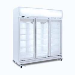 Bromic GD1500LF Upright Display Fridge - 1507L - 3 Doors - Flat Glass - Lightbox