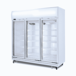 Bromic GD1500LF Upright Display Fridge - 1507L - 3 Doors - Flat Glass - Lightbox
