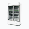 Bromic GM1000LWCAS Upright Display Fridge - 960L - 2 Doors - Flat Glass - Cassette - White