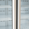 Bromic GM1000LWCAS Upright Display Fridge - 960L - 2 Doors - Flat Glass - Cassette - White