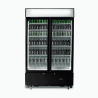 Bromic GM1000LBCAS Upright Display Fridge - 960L - 2  Doors - Flat Glass - Cassette - Black