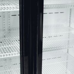 Bromic GM1000LBCAS Upright Display Fridge - 960L - 2  Doors - Flat Glass - Cassette - Black