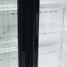 Bromic GM1000LBCAS Upright Display Fridge - 960L - 2  Doors - Flat Glass - Cassette - Black
