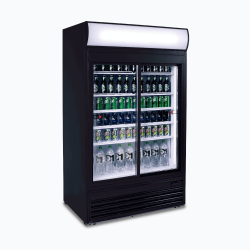 Bromic GM0980LS-NR Upright Display Fridge  - 945L - 2 Doors - Sliding - Flat Glass - Lightbox