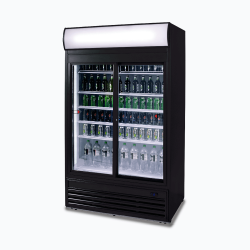 Bromic GM0980LS-NR Upright Display Fridge  - 945L - 2 Doors - Sliding - Flat Glass - Lightbox