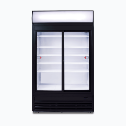 Bromic GM0980LS-NR Upright Display Fridge  - 945L - 2 Doors - Sliding - Flat Glass - Lightbox