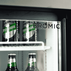 Bromic GM0980LS-NR Upright Display Fridge  - 945L - 2 Doors - Sliding - Flat Glass - Lightbox