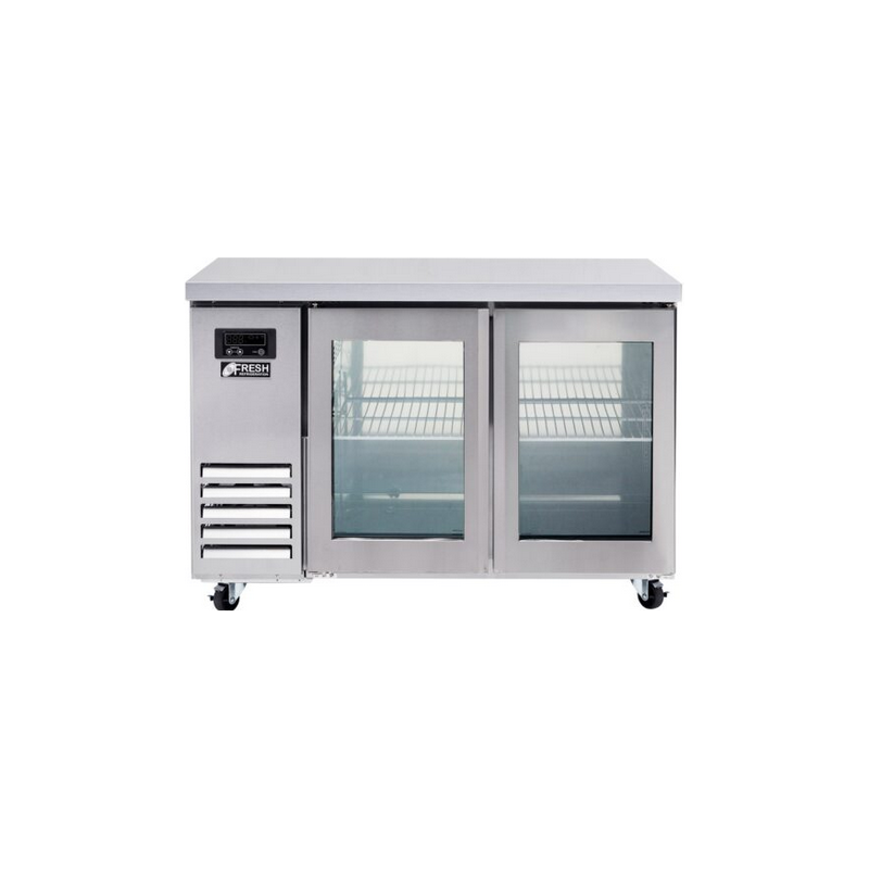 FRESH REFRIGERATION SIDE MOUNT DOUBLE DOOR UNDER COUNTER REFRIGERATOR  - FT-1200RG