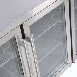 Bromic UBC2230GD-NR Under Bench Display Fridge - 553L - 4 Doors - Glass