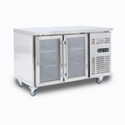 Bromic UBC1360GD-NR Under Bench Display Fridge - 282L - 2 Doors - Glass
