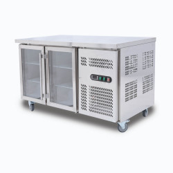Bromic UBC1360GD-NR Under Bench Display Fridge - 282L - 2 Doors - Glass