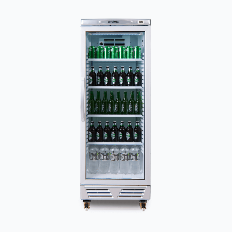 Bromic GM0300-NR Upright Display Fridge - 290L - 1 Door - Flat Glass