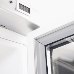 Bromic GM0374-NR Upright Display Fridge - 372L - 1 Door - Flat Glass - White with Silver Trim