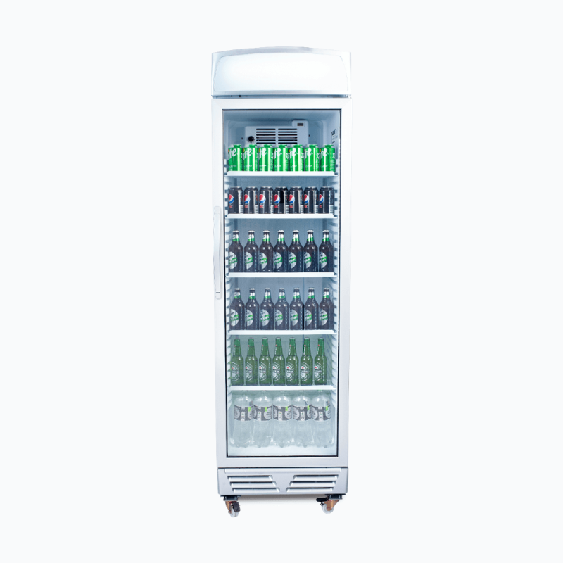 Bromic GM0374L-NR Upright Display Fridge - 372L - 1 Door - Flat Glass - Lightbox
