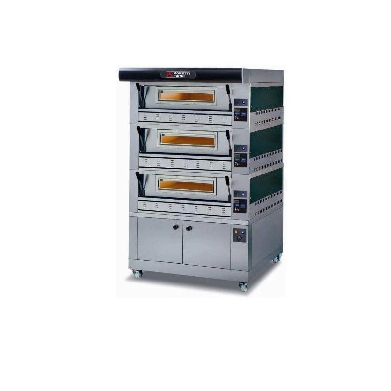 MORETTI FORNI ELECTRIC OVEN SERIEP P120E TRIPLE DECK OVEN ON STAND - COMP P120E B/3/S