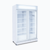 Bromic GM0900LWECO-NR Upright Display Fridge - 885L - 2 Doors - Flat Glass - White