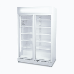 Bromic GM0900LWECO-NR Upright Display Fridge - 885L - 2 Doors - Flat Glass - White