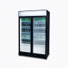 Bromic GM0900LBECO-NR Upright Display Fridge - 885L - 2 Doors - Flat Glass - Black