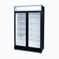 Bromic GM0900LBECO-NR Upright Display Fridge - 885L - 2 Doors - Flat Glass - Black