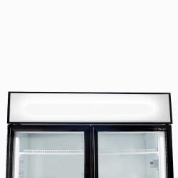 Bromic GM0900LBECO-NR Upright Display Fridge - 885L - 2 Doors - Flat Glass - Black