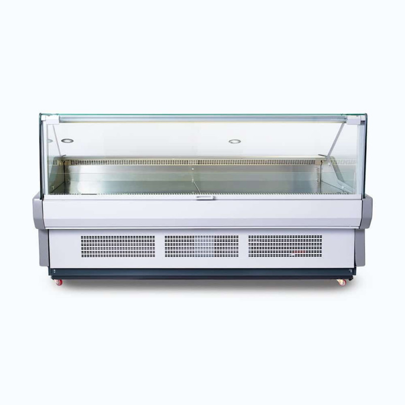 Bromic DD2500SG-NR Square Glass Deli Display - 2580mm