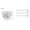 18" Vertical Exhaust Canopy Motor, Single Phase, 240V, 0.55 KW, 0.75 HP Model: V46-554-SP
