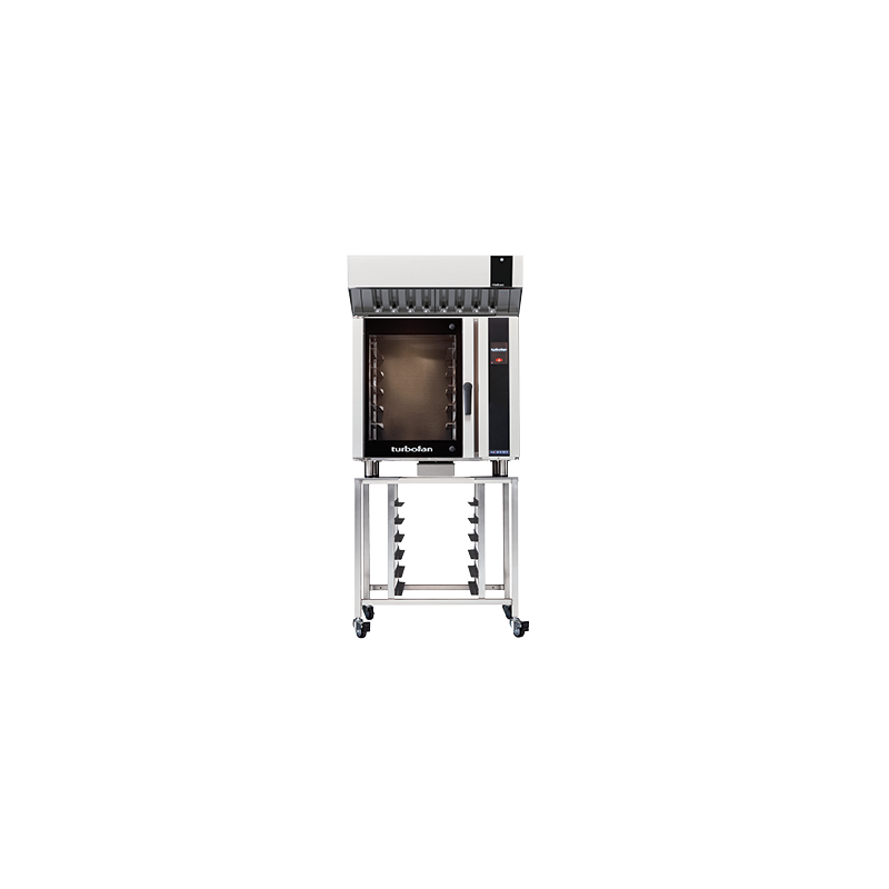 Turbofan E35T6-30 - Full Size Electric Convection Oven Touch Screen Control with Halton Ventless Hood on a Stainless Steel Stand
