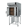 Turbofan E35D6-30 - Full Size Digital / Electric Convection Ovens with Halton Ventless Hood on a Stainless Steel Stand
