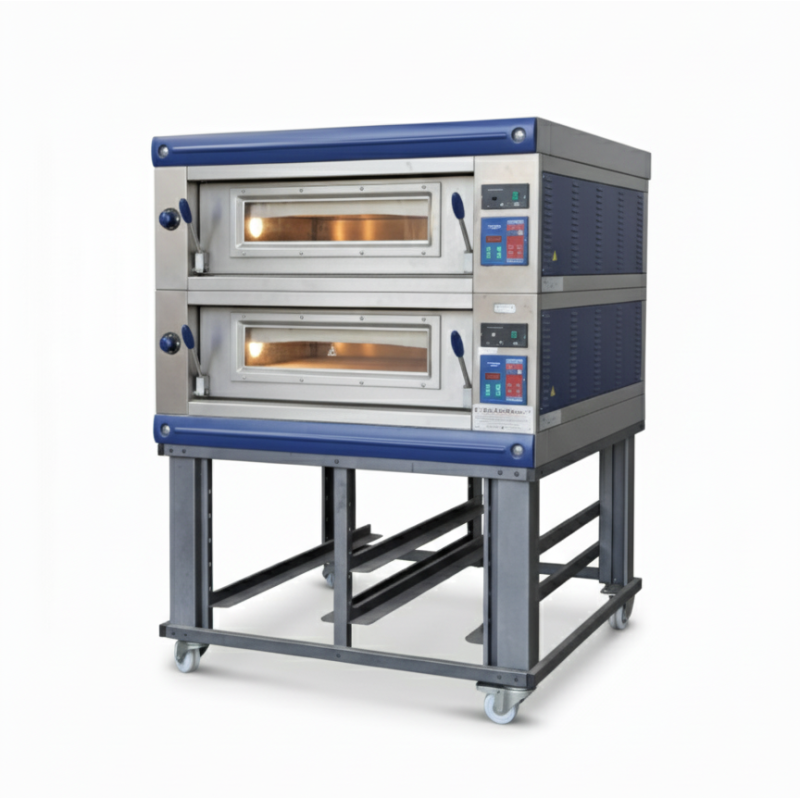 Never Used Moretti Forni AHC18C Electric Double Deck Pizza Oven on Stand - ST26UK057