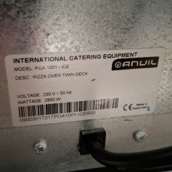 Used Anvil POA1001 Double Deck Electric Pizza Oven - ST26UK066