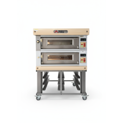 Never Used Moretti Forni AHC18C Pizza Oven Double Deck Electric on Stand - ST26UK069