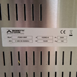 Never Used Moretti Forni PD65/10MF Double Deck Electric Pizza Oven - ST26UK061