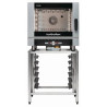 Turbofan EC40D5 and SK40A - Full Size 5 Tray Digital / Electric Combi Oven on a Stainless Steel Stand