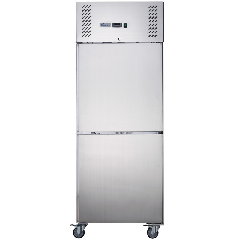 FED-X S/S Two half Door Upright Freezer - XURF600S1V