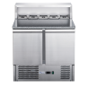 FED-X Two Door Salad Prep Fridge with Marble Top - XGNS900E