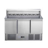 FED-X Three Door Salad Prep Fridge with Marble Top - XGNS1300E