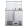 FED-X Two Door Salad Prep Fridge with Glass Top - XS900GC