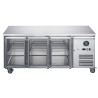 FED-X Three Glass Door Bench Fridge Stainless Steel - XUB6C18G3V
